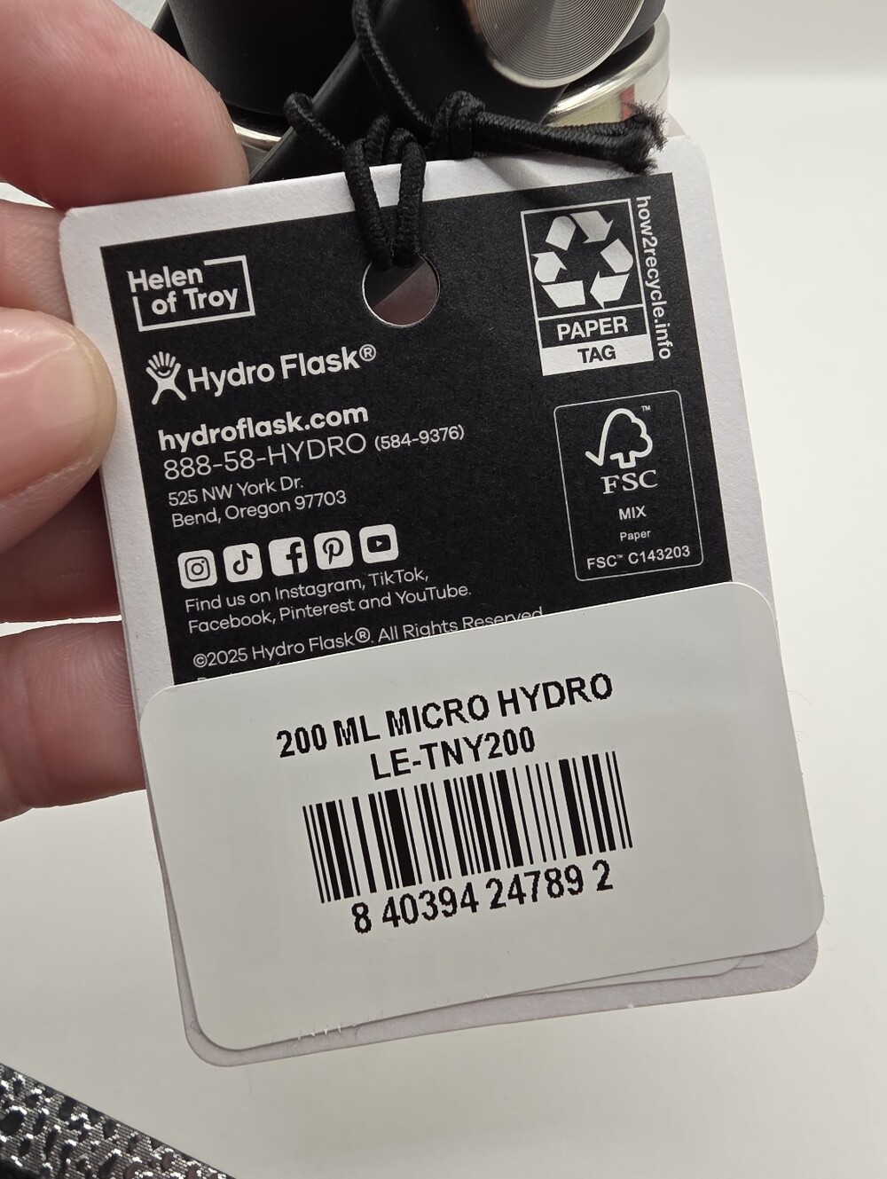 New- Hydro Flask Micro Hydro (6.7oz) Mini Bottle Trillium Light Pink - Picture 5 of 6